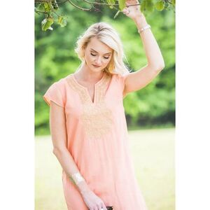 JB JULIE BROWN NYC Heather Clementine Embroidered Dress, Sz 4